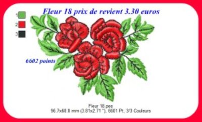 broderie Fleurs - arbres